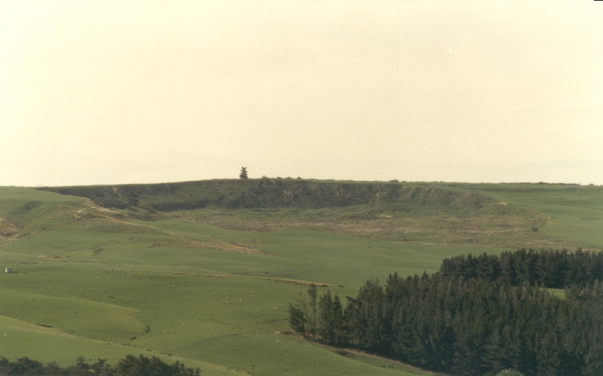 Fig. #2: A distant view of the Tapanui Crater
