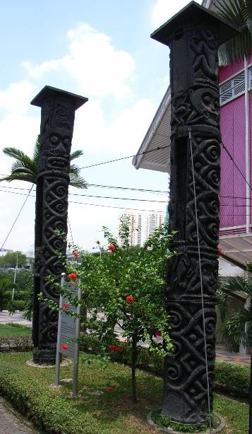 Fig. #D2. Totem poles from Borneo